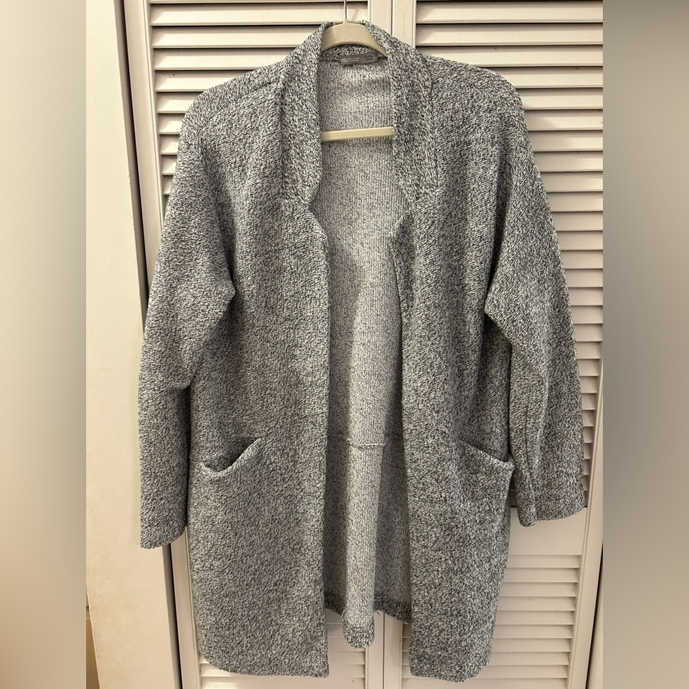 Zara Open Long Cardigan Gray Sweater - L
